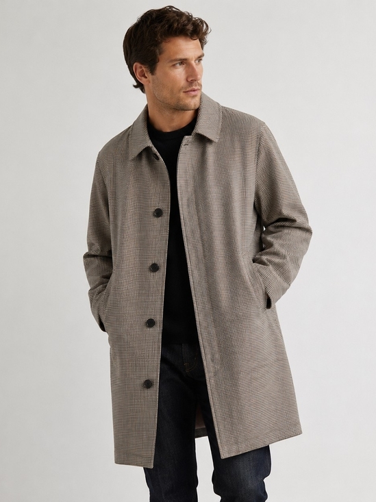 London Fog Other - Men's Vintage Houndstooth London Fog Overcoat Size 40 Reg Ivy Academia Preppy